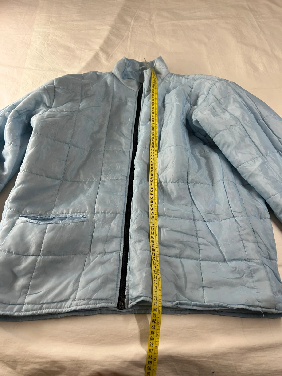 Veste matelassée bleu clair vintage – photo 9